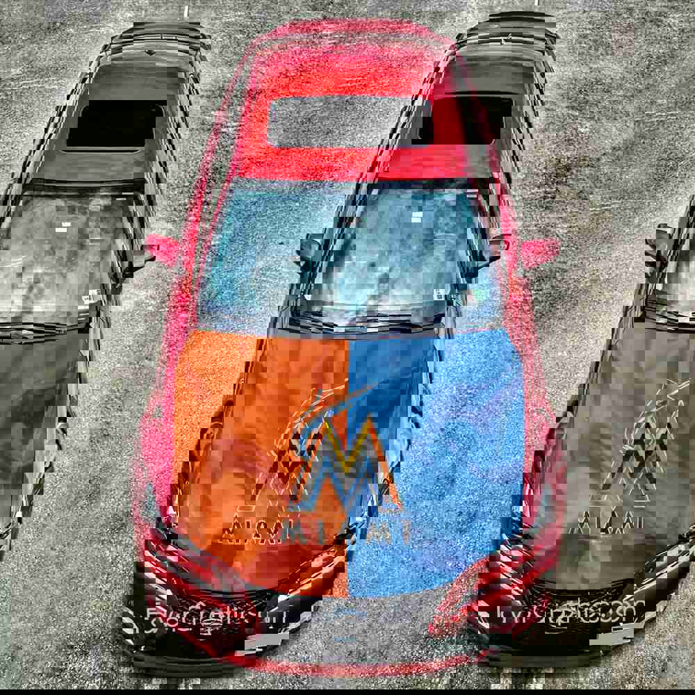 Miami Marlins Itasha Car Vinyl Hood Wrap Decal Sticker