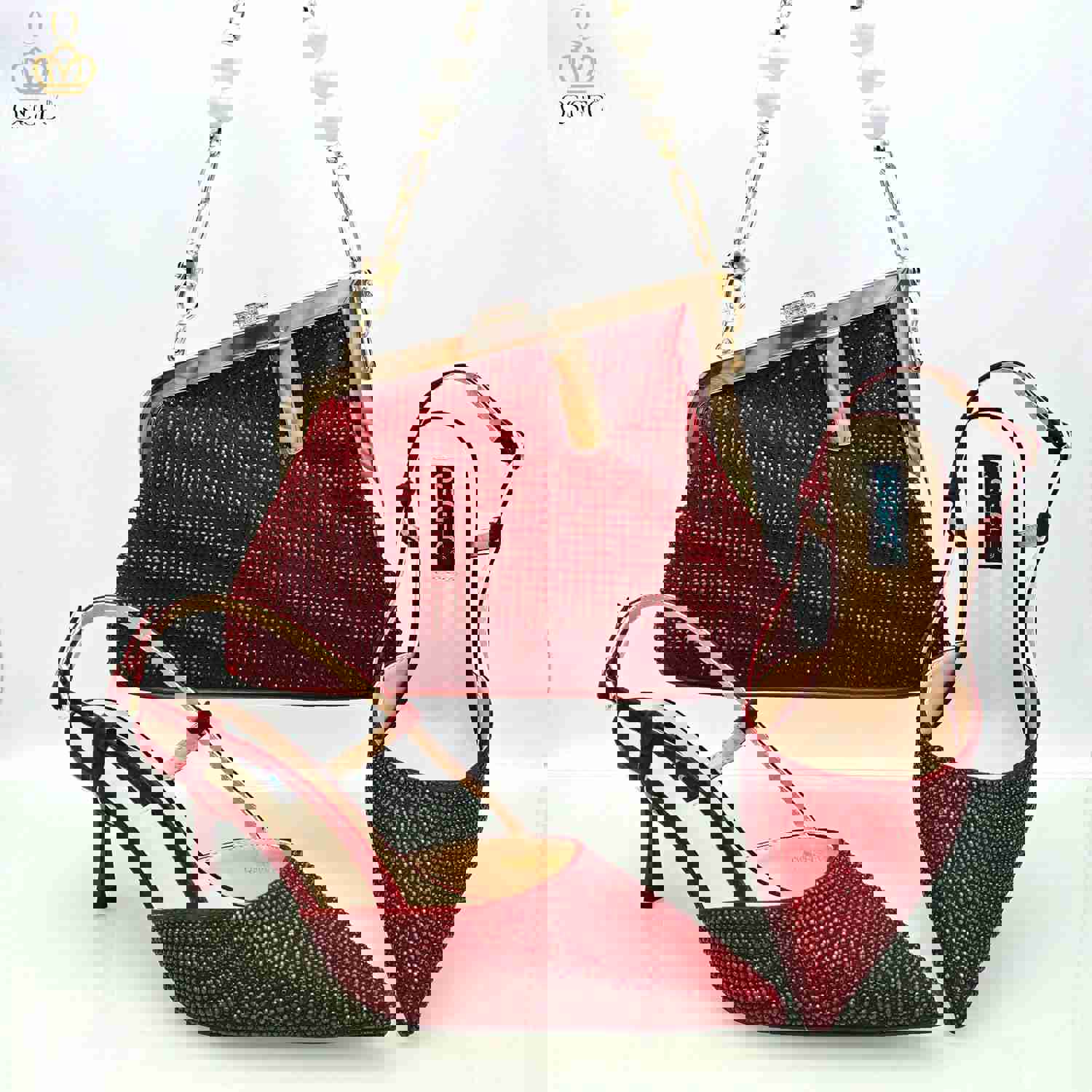 QSGFC 2023 Italian Design Fashion Shoulder Bag with High Heels