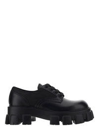 Monolith Brushed Rois Leather & Nylon Lace-up Shoes - Black