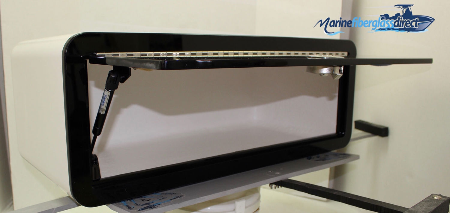 C&M Marine - 24" T-Top Fiberglass Electronics Box (White) for Center Console Boats