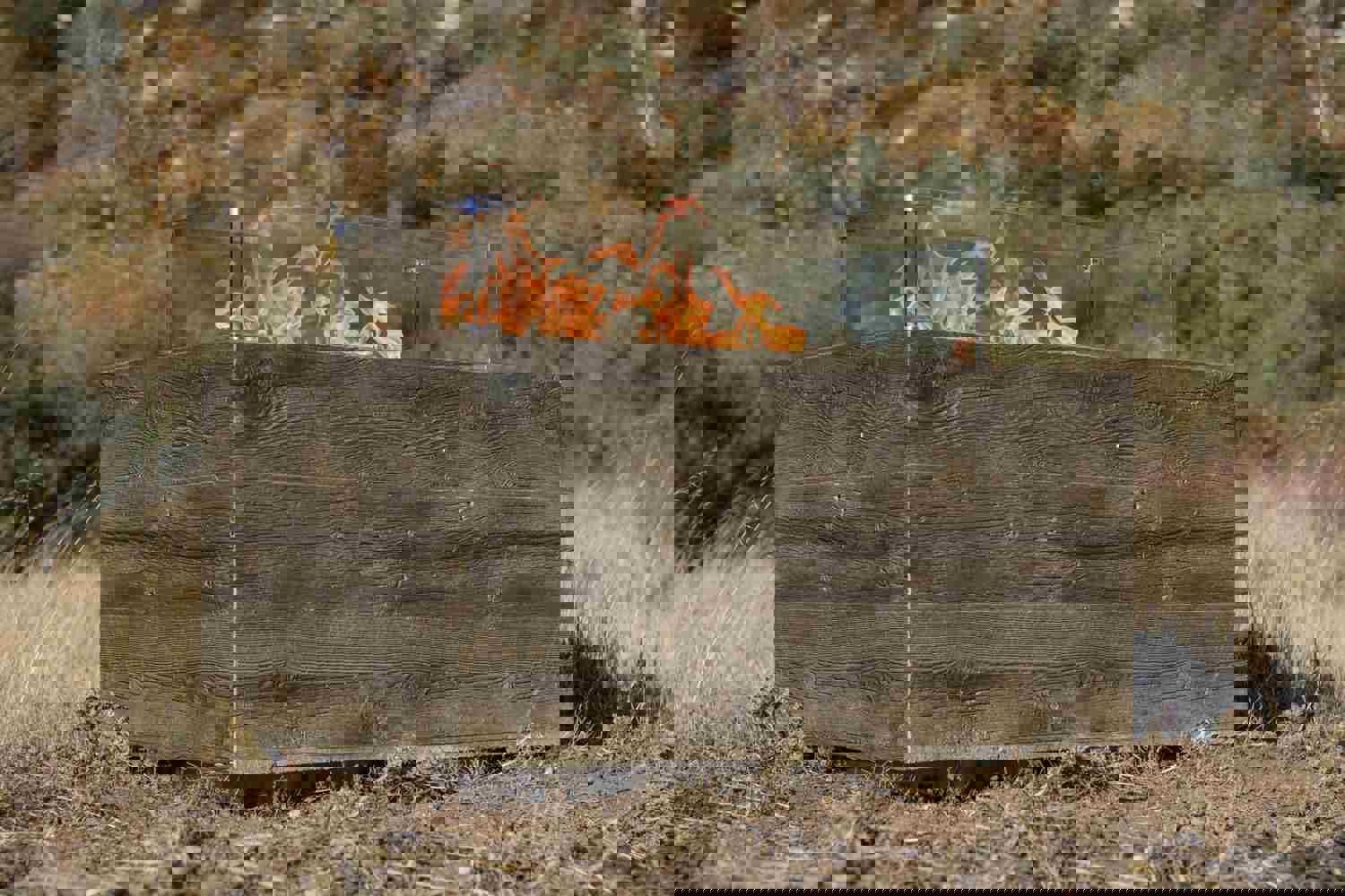 Outdoor Plus Catalina Wood Grain Fire Pit