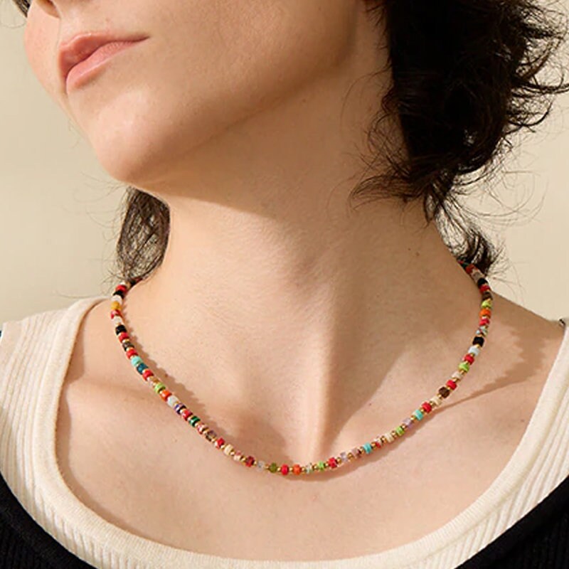 Valentina Natural Stone Necklace - Elegant Gemstone Jewelry with 18K Gold PVD