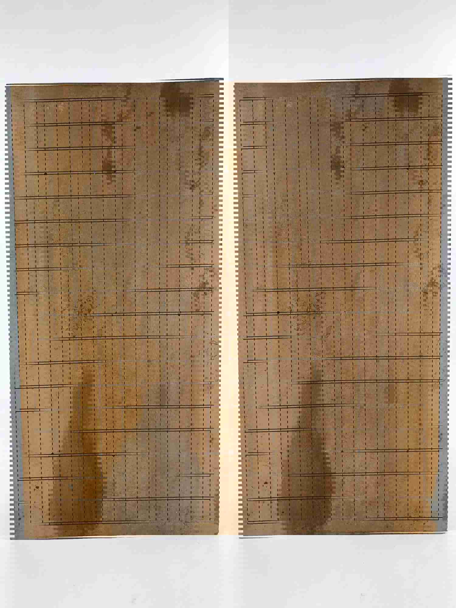 Vintage Japanese Wood Go Board Game Goban with 19x19 Grid and Legs