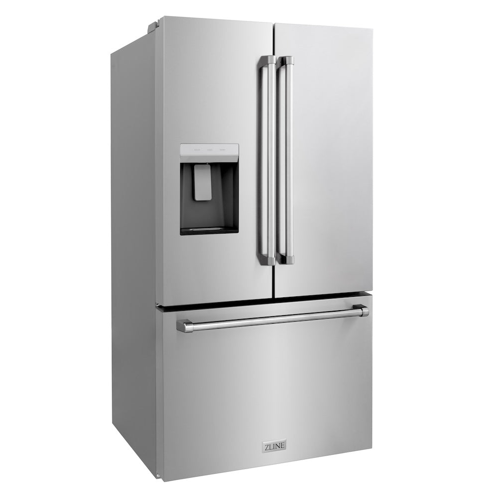 ZLINE 36 in. French Door Refrigerator with Dual Ice Maker and External Water Dispenser