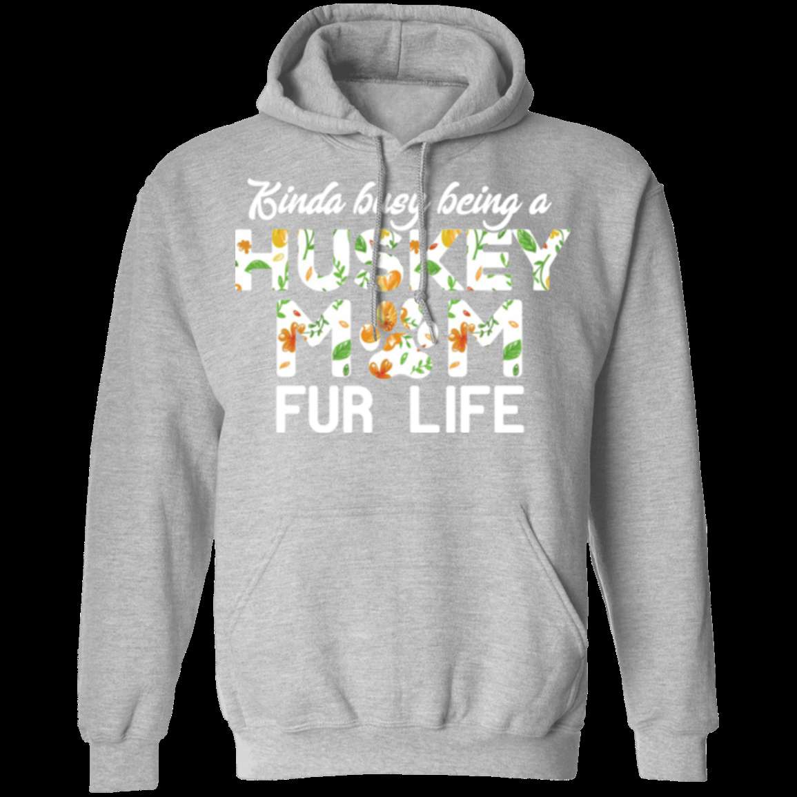 HUSKY MOM FUR LIFE LADIES Pullover Hoodie 8 oz