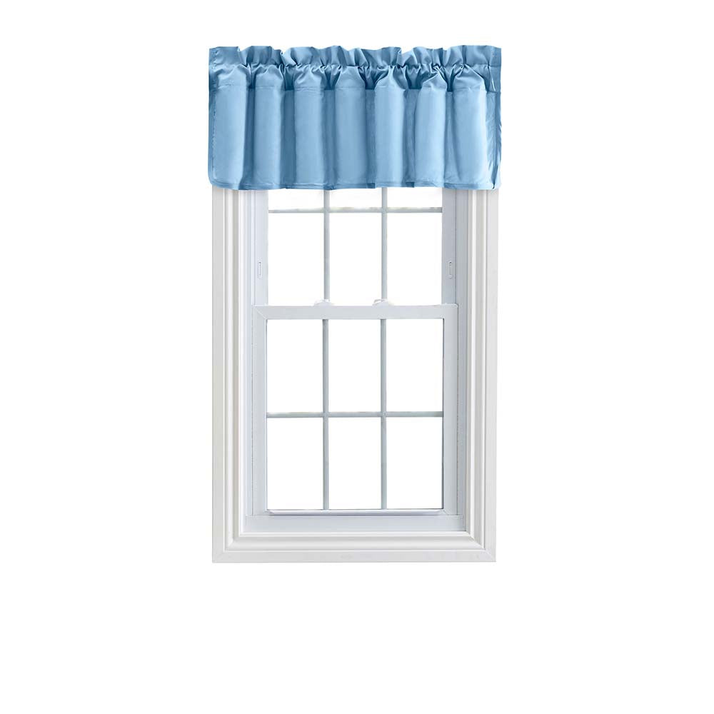 Ellis Stacey 3 Rod Pocket High Quality Fabric Solid Color Window Lined Swag Set Filler Valance 42x13 Slate