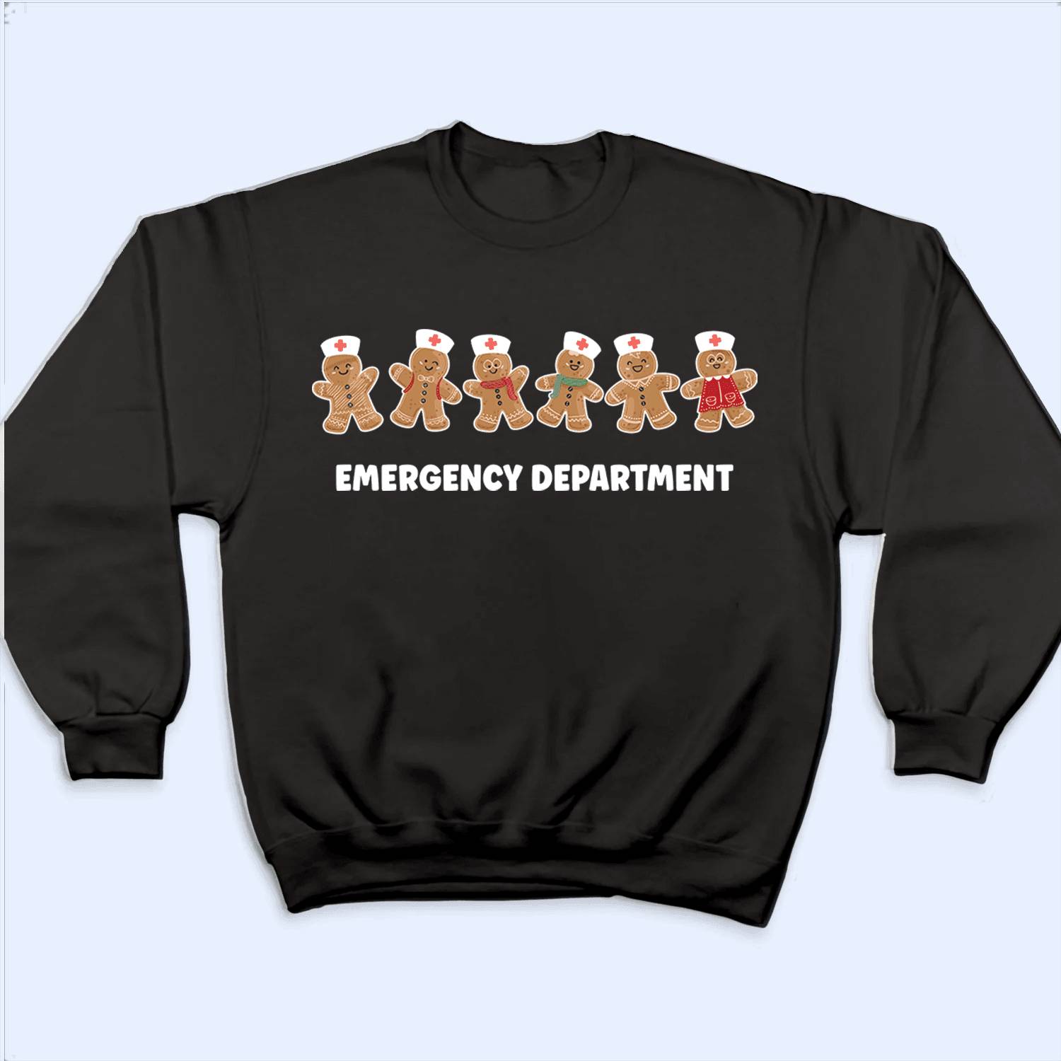Gingerbread Nurse Squad - Personalized Custom T-Shirt for Healthcare Professionals