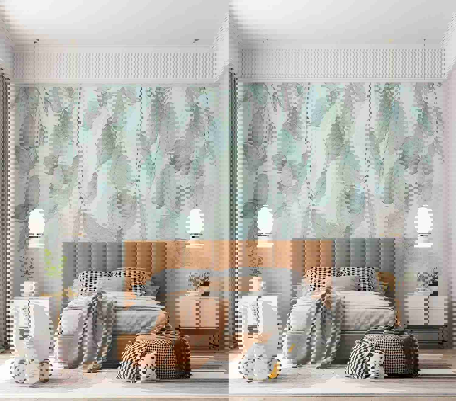 Peel & Stick Botanical Wall Mural - Pastel Flora - Removable Wall Decals