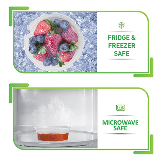 50pk 8oz Small Food Plastic Storage Containers With Lids