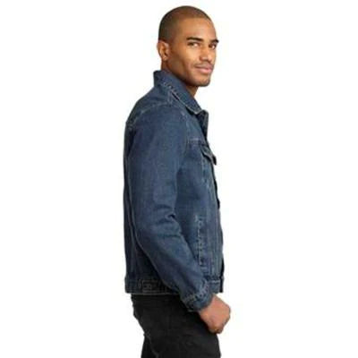 Modern Fit Denim Jacket with Bronze Buttons