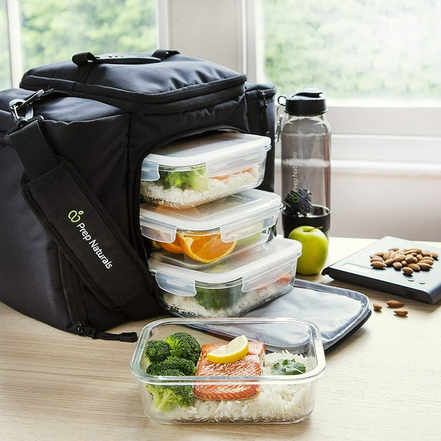 Prep Naturals Glass Meal Prep Container with Airtight Lids - 5 Pack, 36 Ounce
