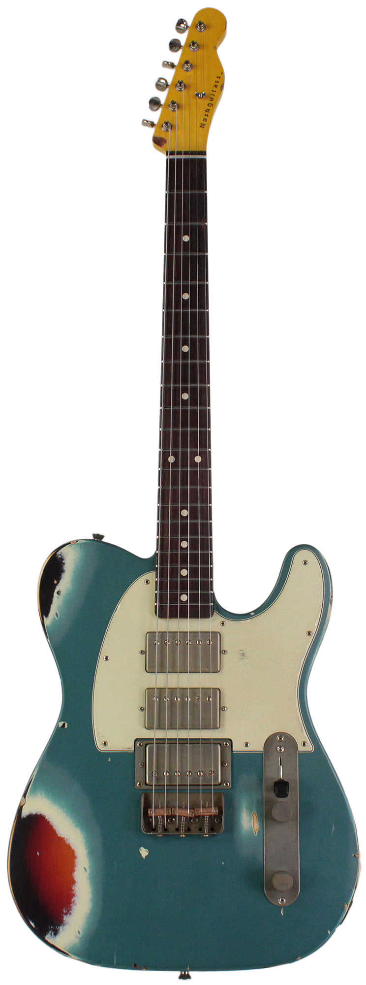 Nash T-3HB Guitar with Lollar Imperials, Ocean Turquoise over 3 Tone, Heavy Aging