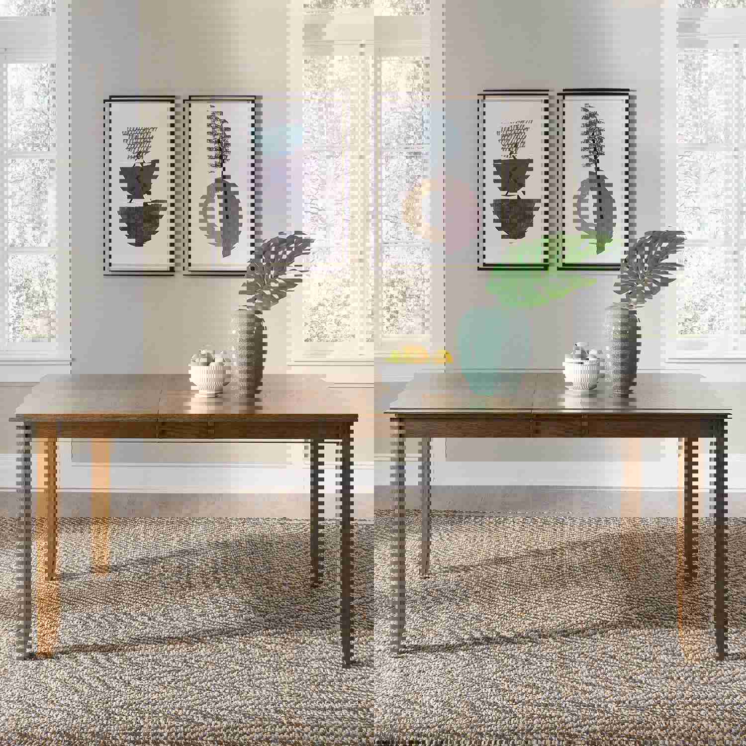 Santa Rosa Rectangular Leg Table - Light Brown