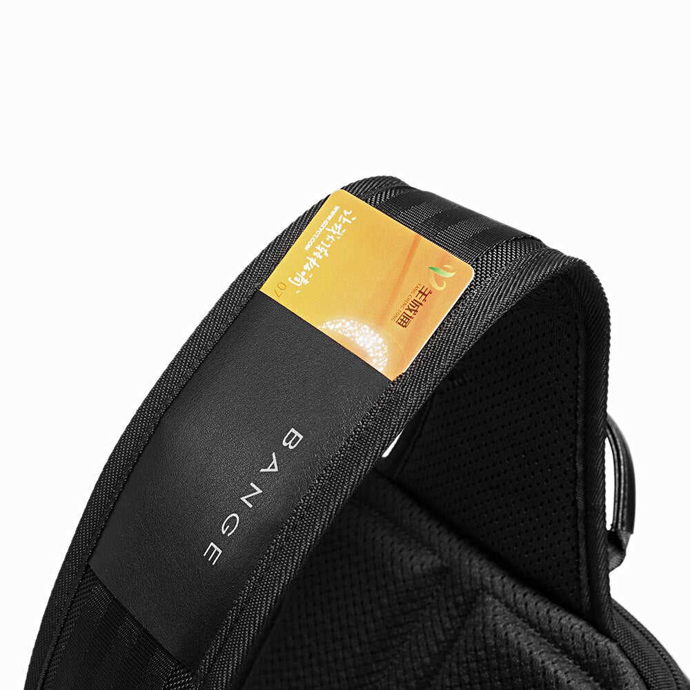 Leather Sling Crossbody Bag for Men & Women with USB Charging, Oxford Waterproof, Large Capacity