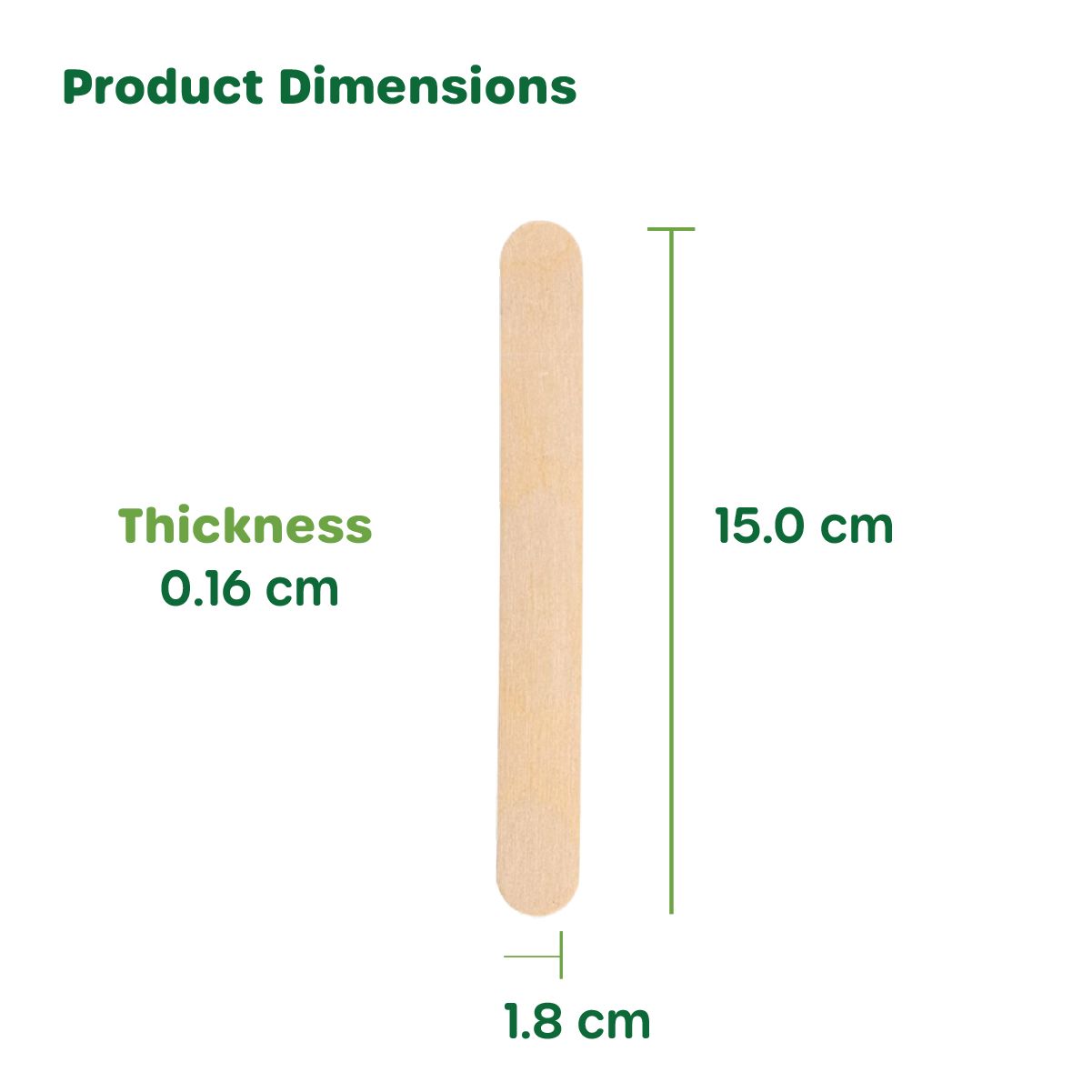 Jumbo 6 Inch Wooden Multi-Purpose Popsicle Sticks for Crafts, Ice Cream, and More