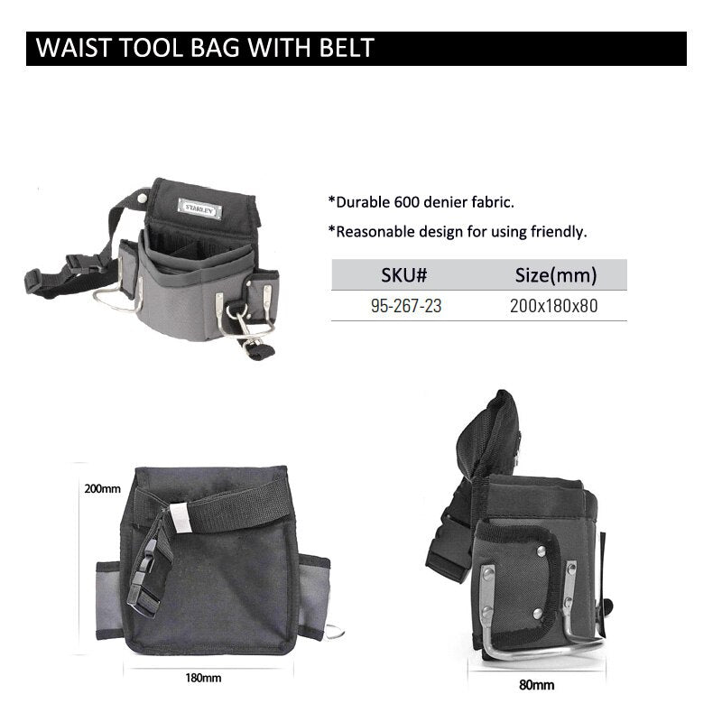 Stanley Multifunctional Waist Tool Bag with Hammer Holder