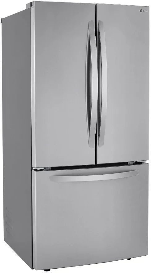 LG - 33 in. W 25 cu. ft. French Door Refrigerator with Ice Maker in PrintProof Stainless Steel