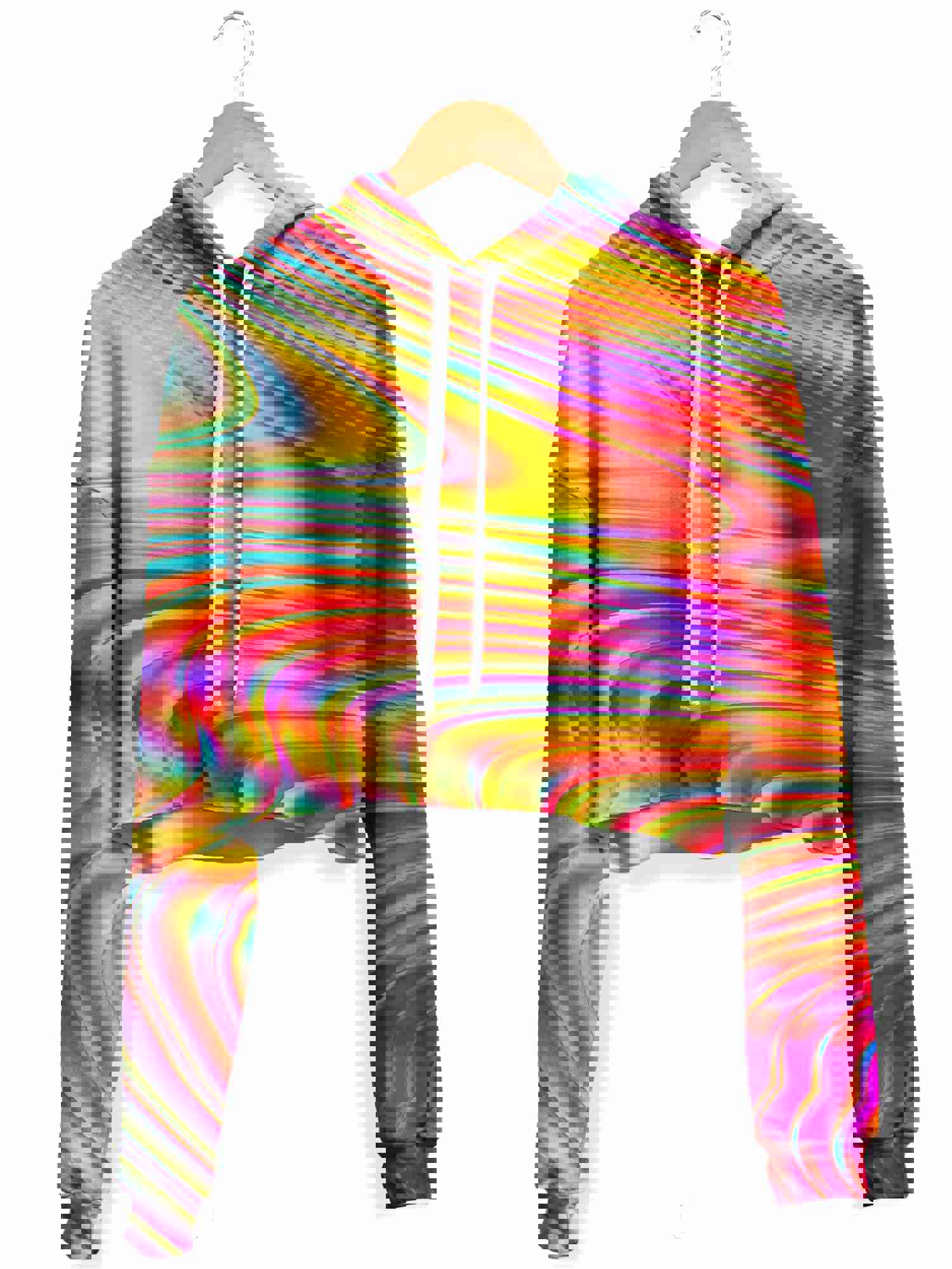 Afternoon Delight Fleece Crop Hoodie