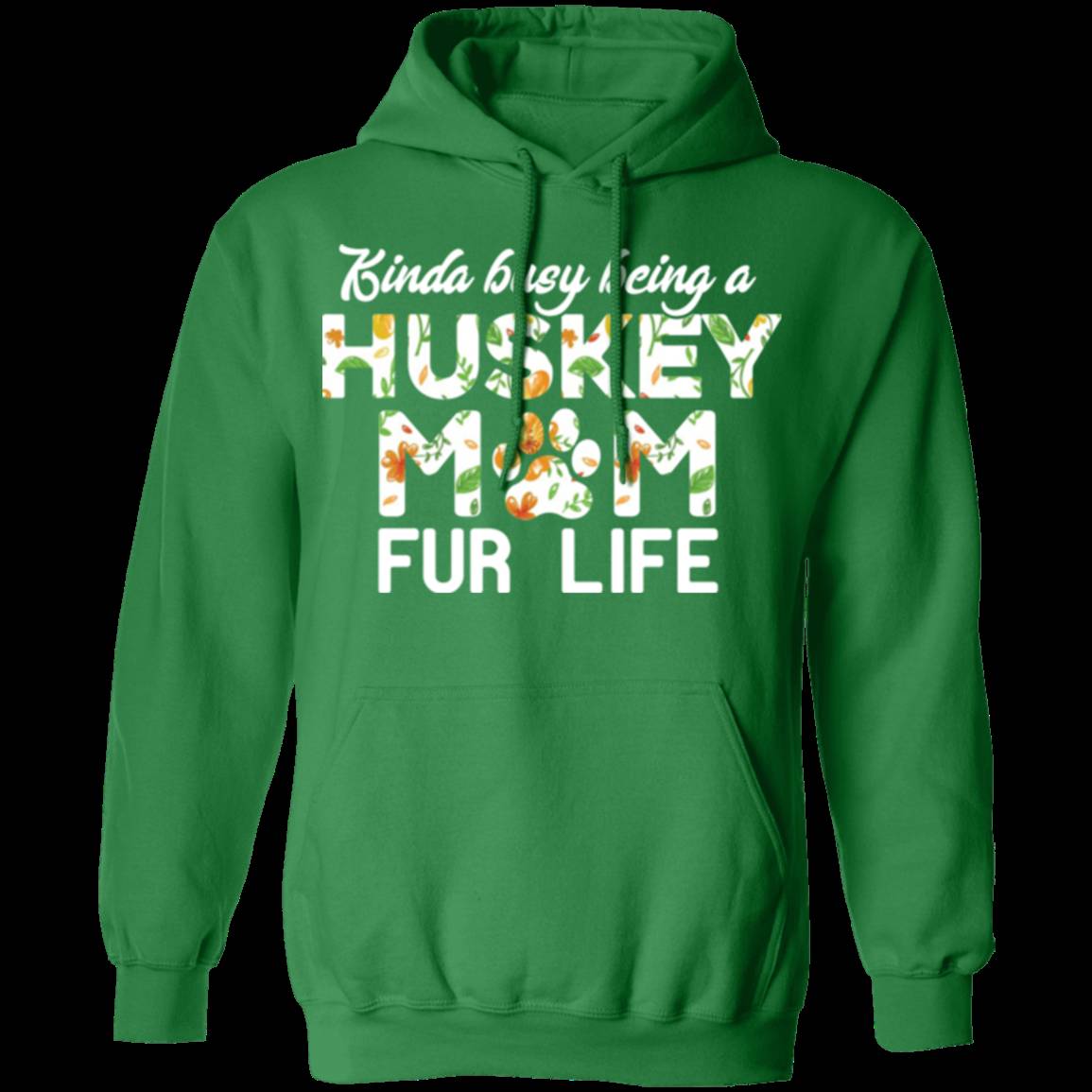 HUSKY MOM FUR LIFE LADIES Pullover Hoodie 8 oz