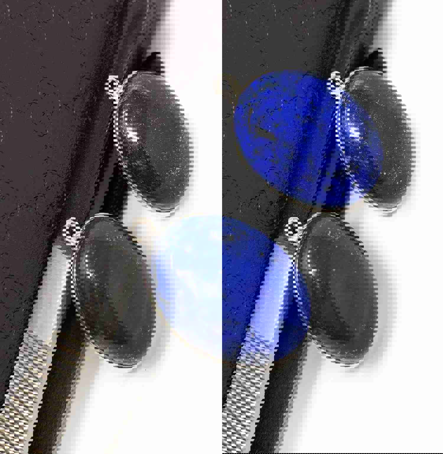 2 Pcs Lapis Lazuli Charms, Gemstone Charms for Jewelry Making, DIY Jewelry Supplies