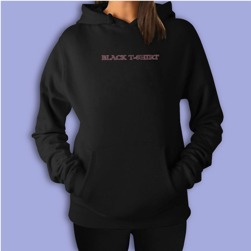 Black Tshirt Pink Black Women's Hoodie - Funny Cool Design