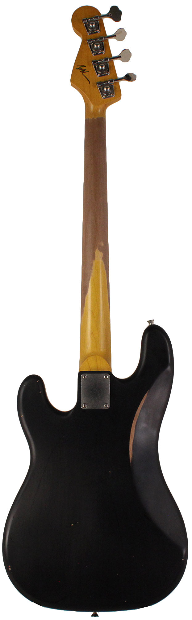 Nash PB-57 Bass Guitar - Black with Gold Anodized PG & Light Aging