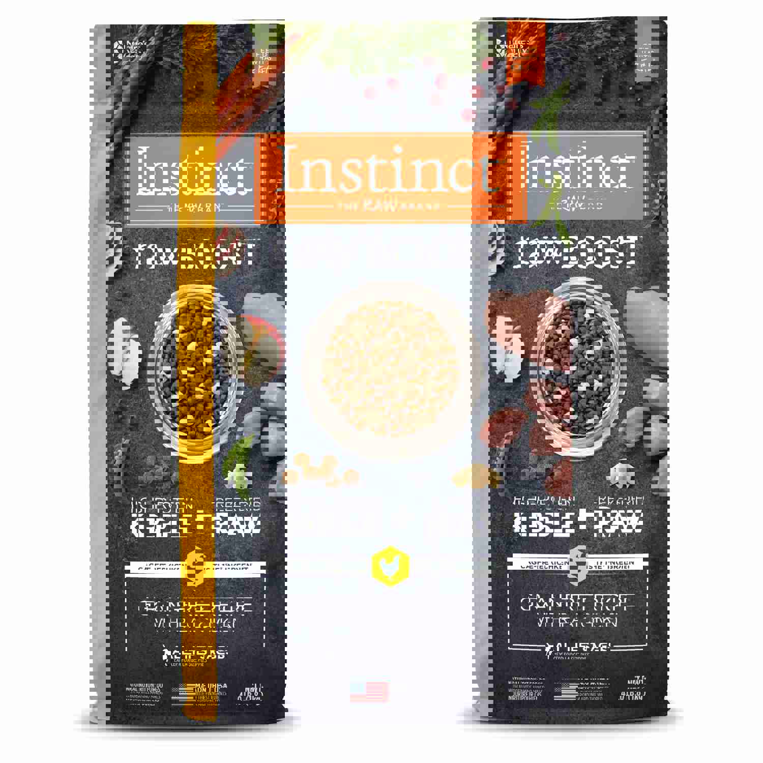 Instinct Raw Boost Chicken, Dry Dog Food - High Protein, Grain-Free Nutrition