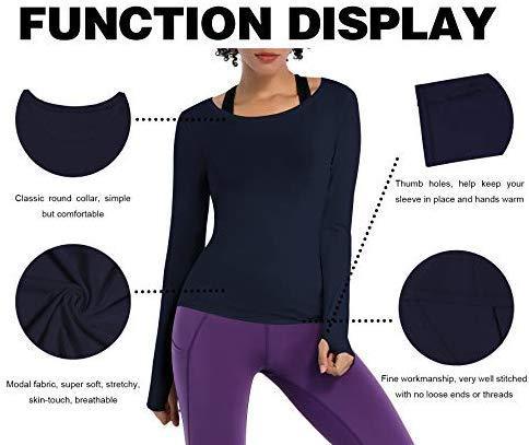 BUBBLELIME Women's Workout Tops - Soft Modal Athletic Shirts with Open Back for Yoga & Running