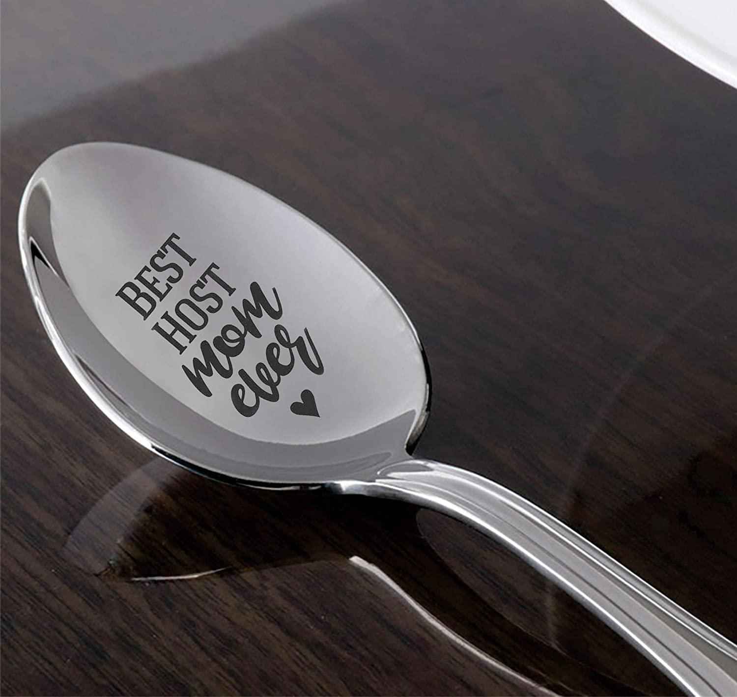 Best Host Mom Ever Personalized Engraved Spoon - Christmas, Grammy, Birthday, Anniversary Gift