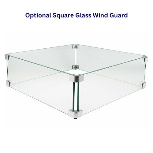 The Outdoor Plus 60 Rectangular Dana Fire Table - Powder Coated Metal