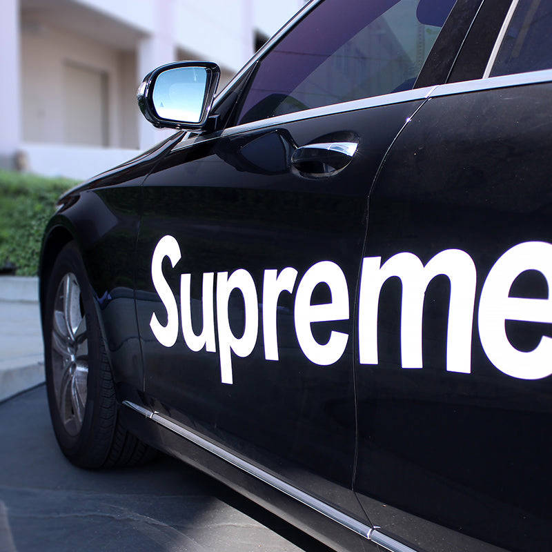 62 x 13 Supreme3M Racing White Car Truck Side Body Vinyl Graphics Decal Sticker