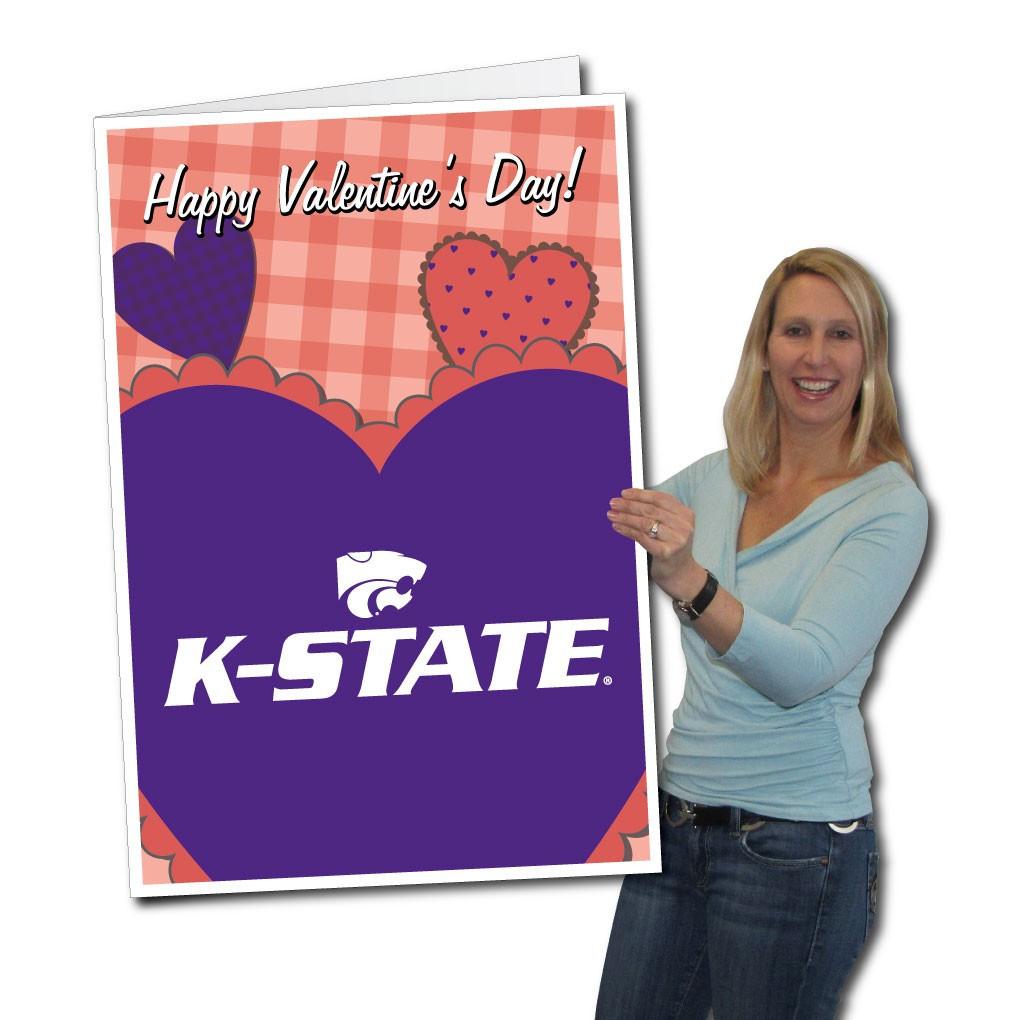 2x3 Huge Kansas State Valentines Day Card & Yard Sign