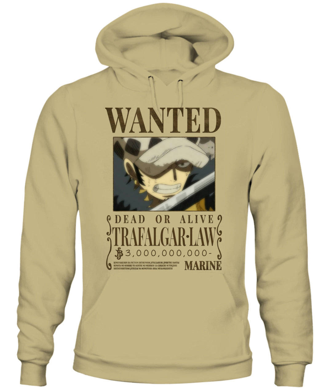 Trafalgar Law Wanted Custom Graphic Apparel - Unisex Cotton T-Shirt
