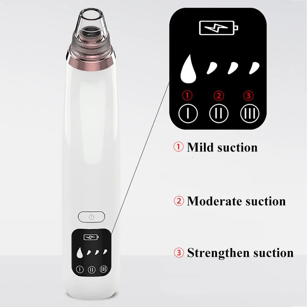 Electric Blackhead Remover Pore Cleaner Vacuum with 3 Temperature Levels