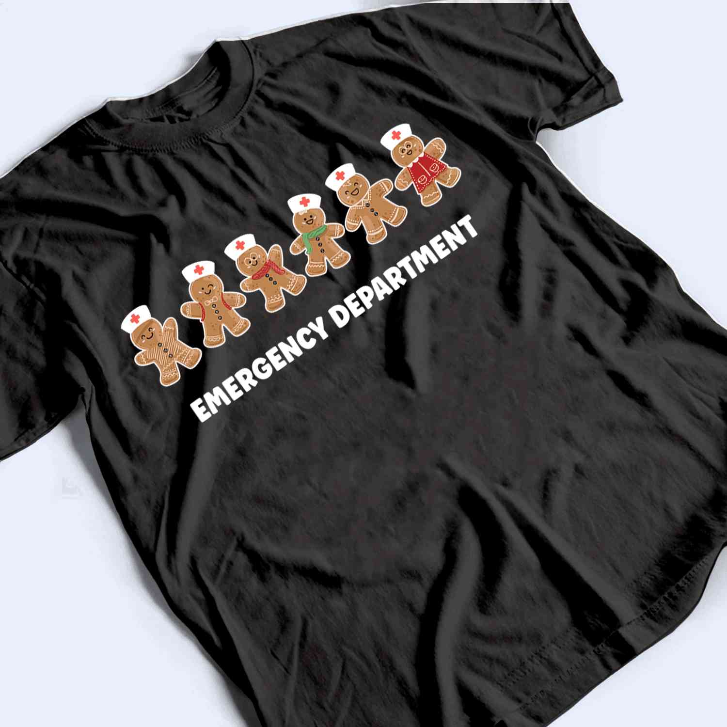 Gingerbread Nurse Squad - Personalized Custom T-Shirt for Healthcare Professionals