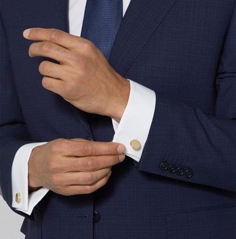 Personalized Gold Cuff Links - Elegant Groomsmen Gift