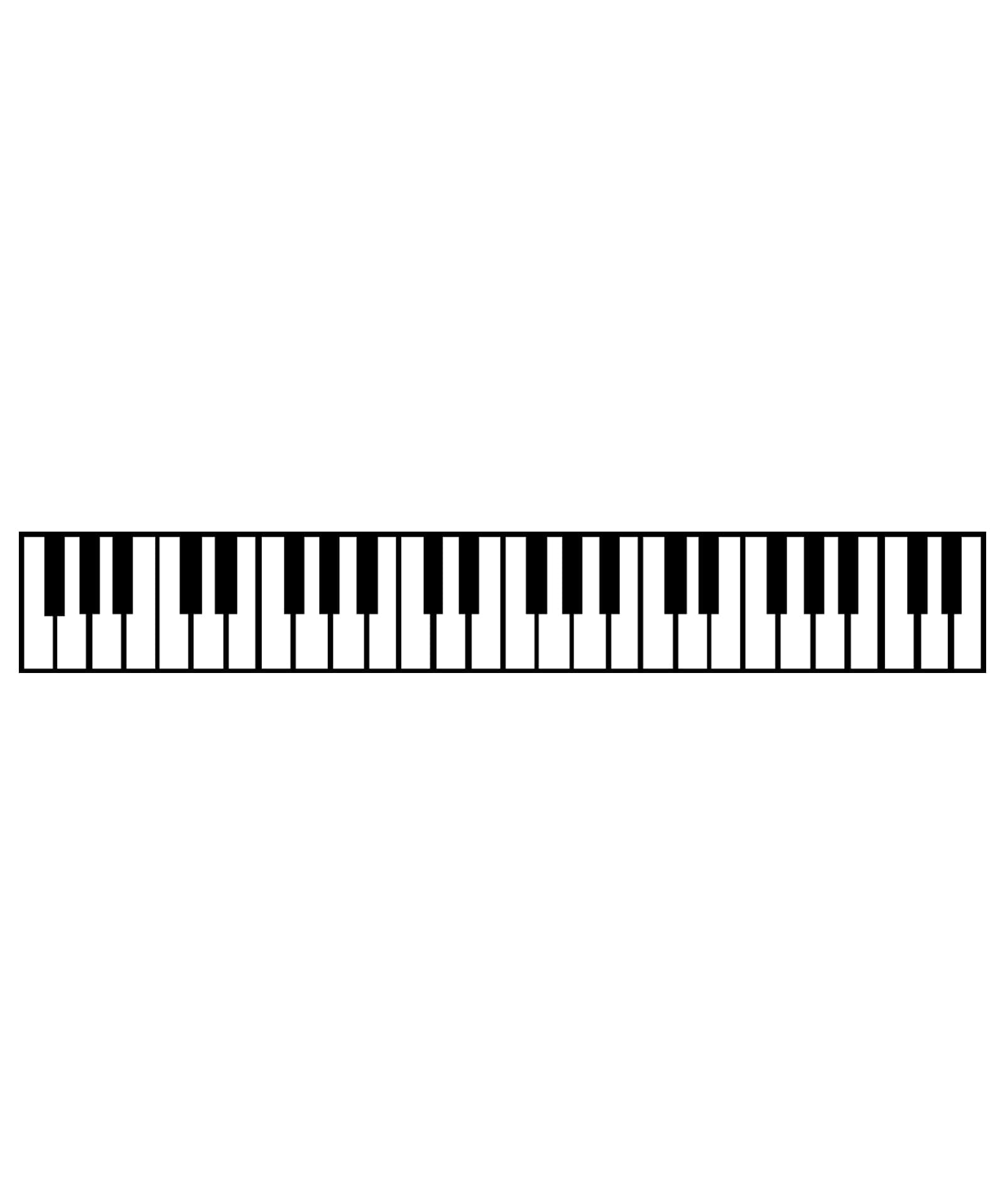 Piano Keys Die-Cut Wall Decal Sticker - Musical Instrument Decor