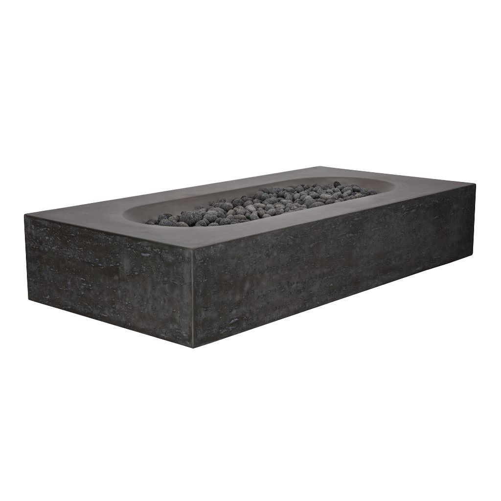 PyroMania Alchemy 60 Rectangular Charcoal Outdoor Natural Gas Fire Pit Table