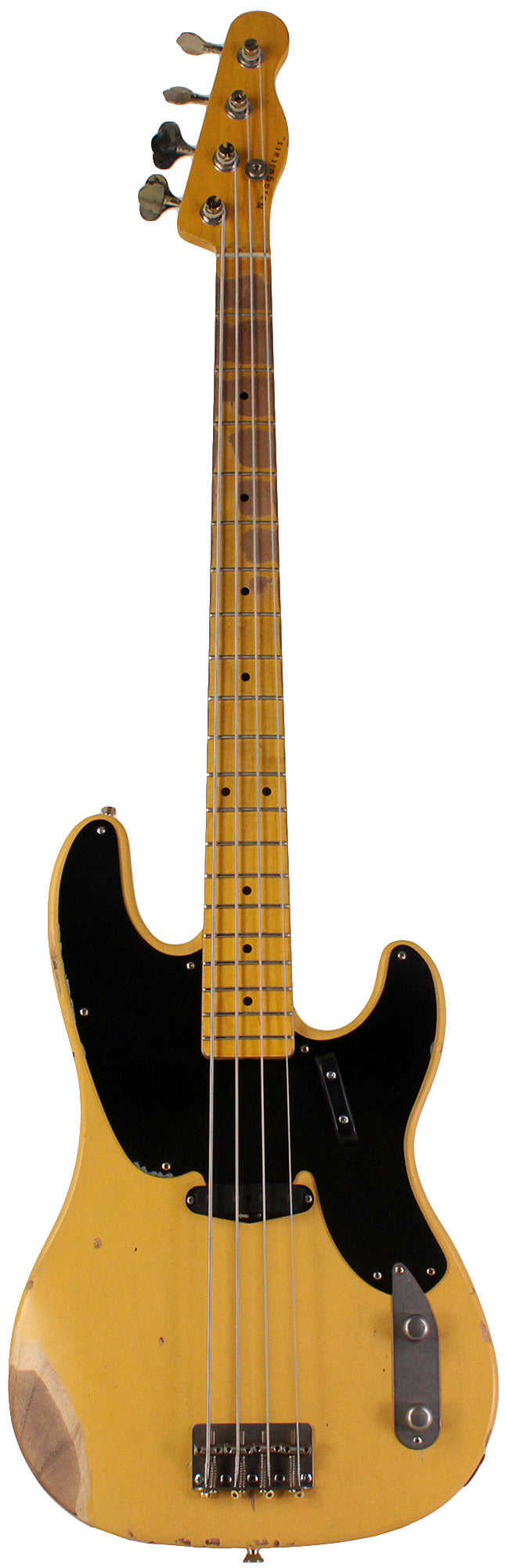 Nash PB-55 Bass Guitar, Butterscotch Blonde, Medium Aging