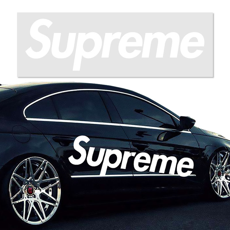 62 x 13 Supreme3M Racing White Car Truck Side Body Vinyl Graphics Decal Sticker