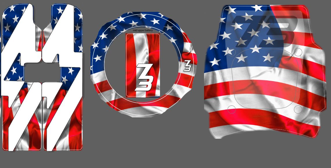 MERICA Decal Kit for Super 73 RX / R / S2 Adventure - American Flag Design