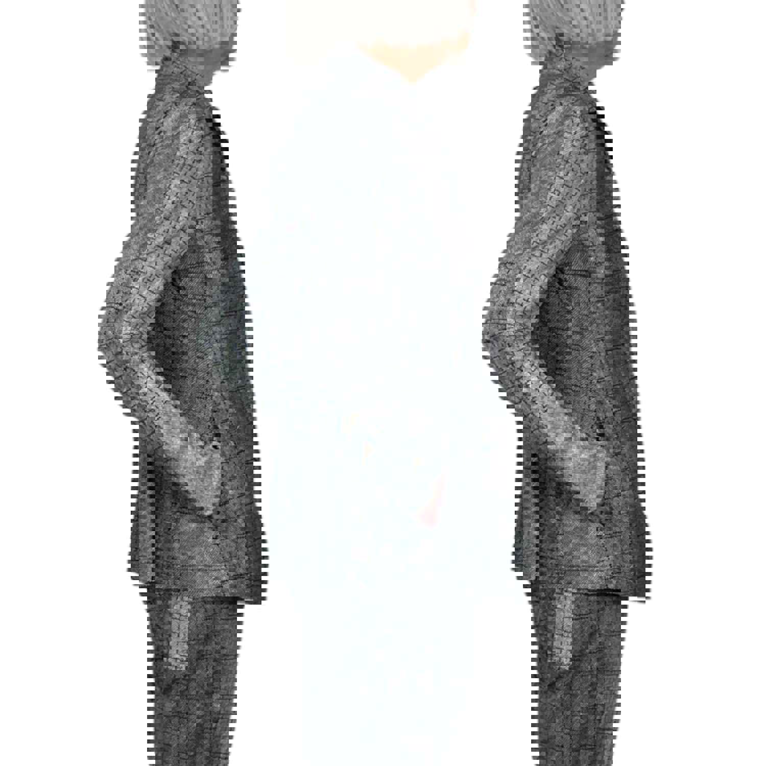 Printed Shaped Jacket with Notch Collar
