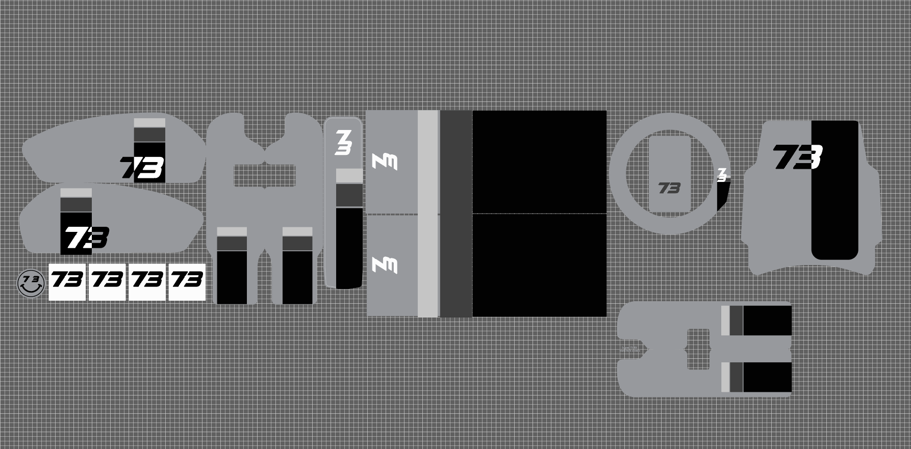 C1X Style Replica Decal Kit for Super 73 RX