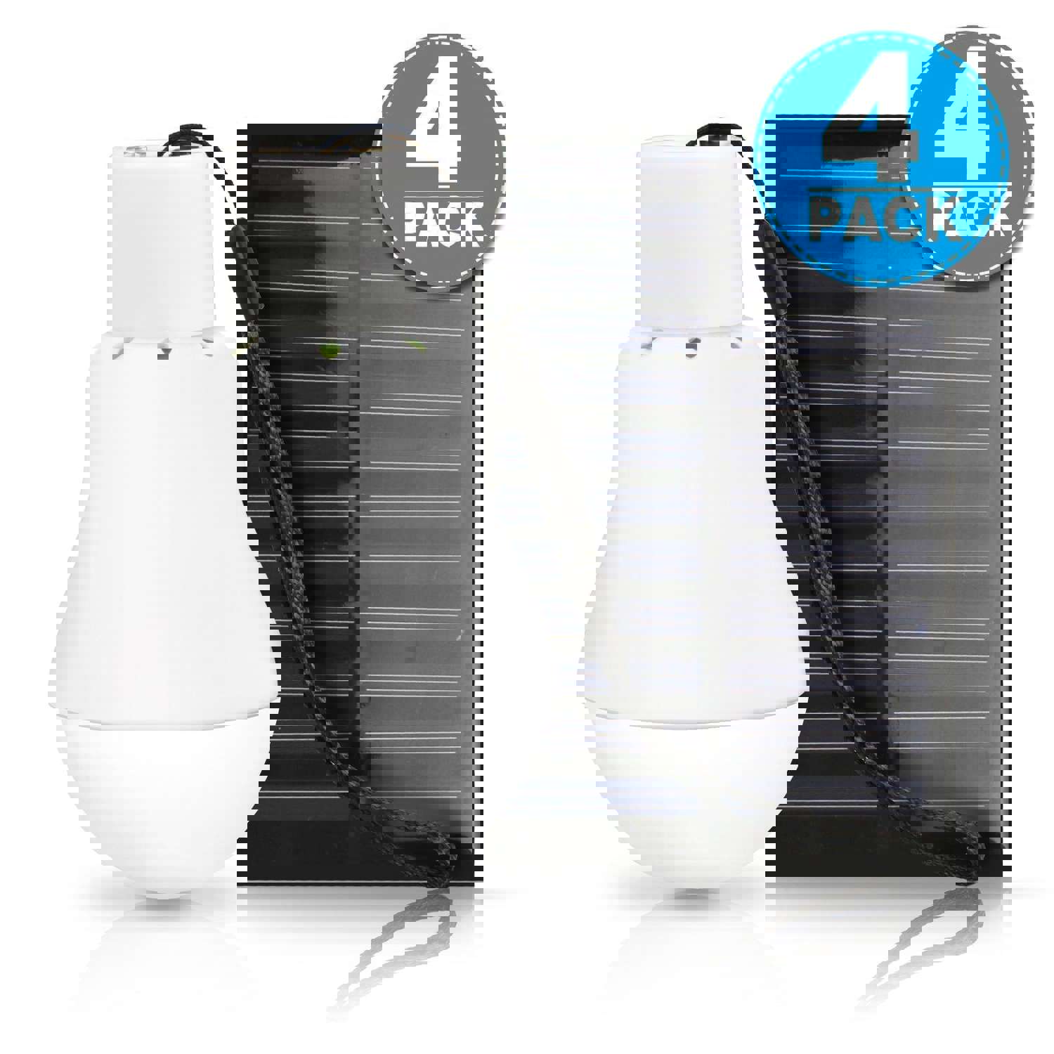 4Packs Portable Solar Powered LED Bulb Lights for Outdoor Activities