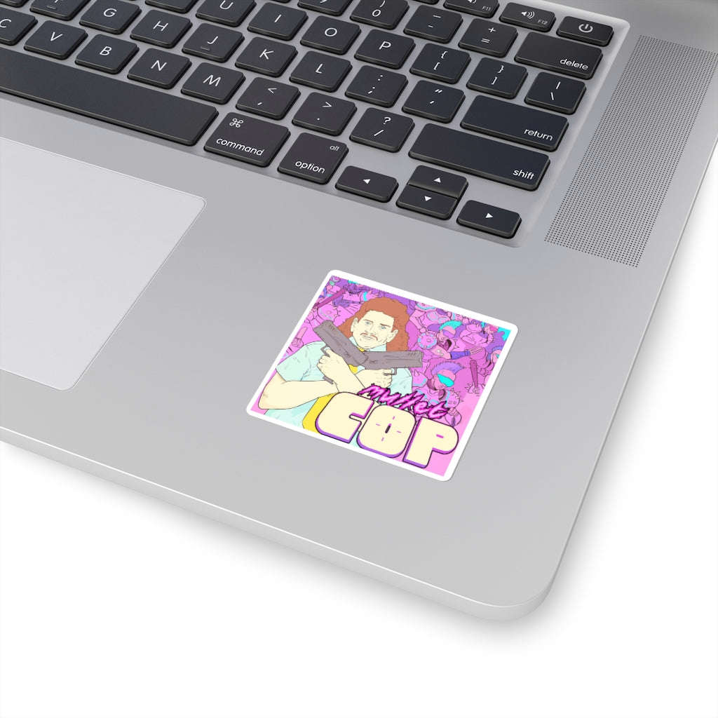 Mullet Cop (Fred Design) - Square Stickers