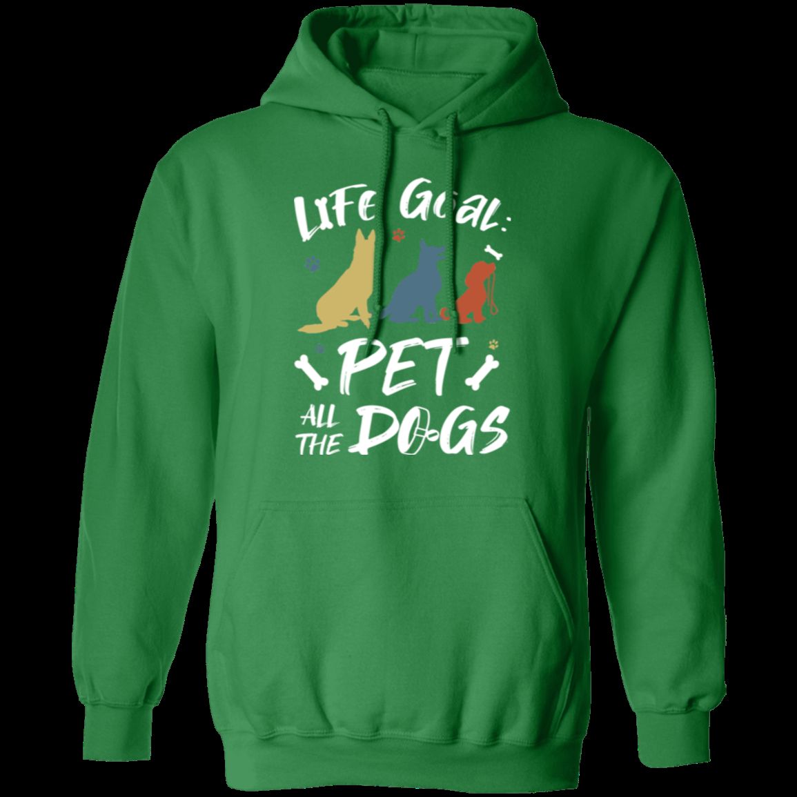PET ALL THE DOGS LADIES Pullover Hoodie 8 oz