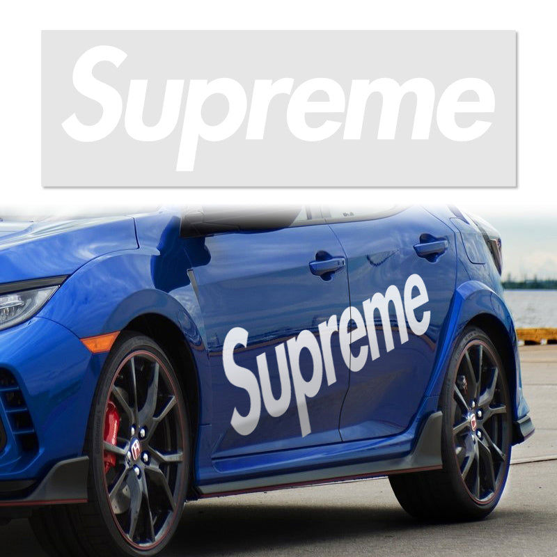 62 x 13 Supreme3M Racing White Car Truck Side Body Vinyl Graphics Decal Sticker