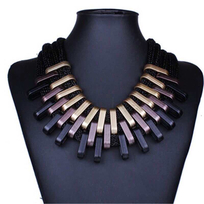 2021 Acrylic Punk Vintage Statement Necklace for Women - Gradient Drops Choker Maxi Colar Feminino
