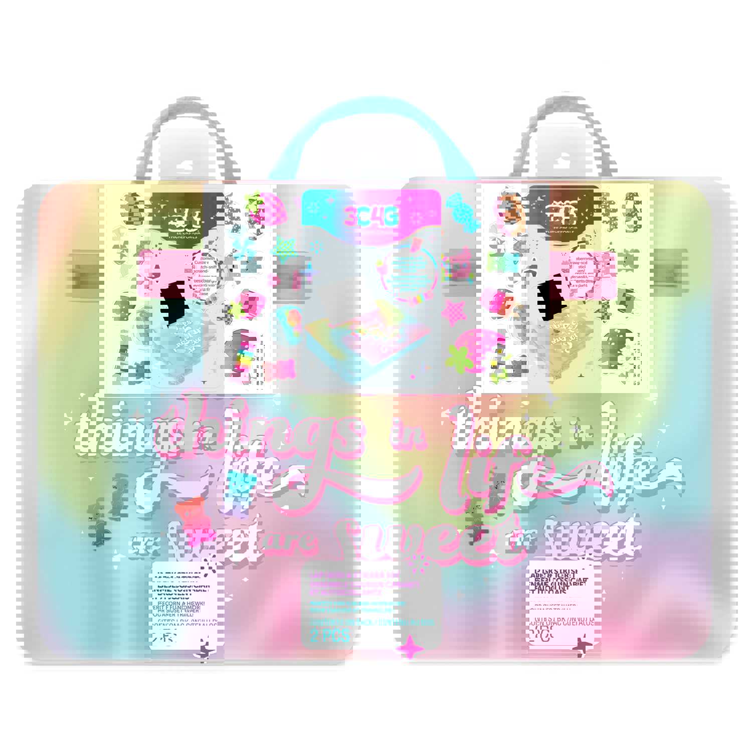 Life Is Sweet Lap Desk & Sticker Set - Portable Tween Office Solution