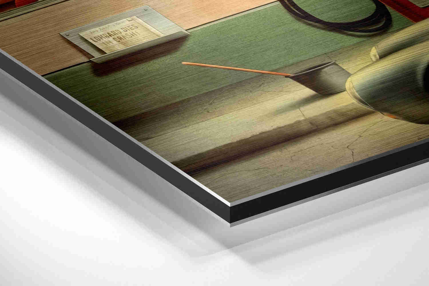 Retro Gas Station Brushed Aluminium Dibond Wall Art